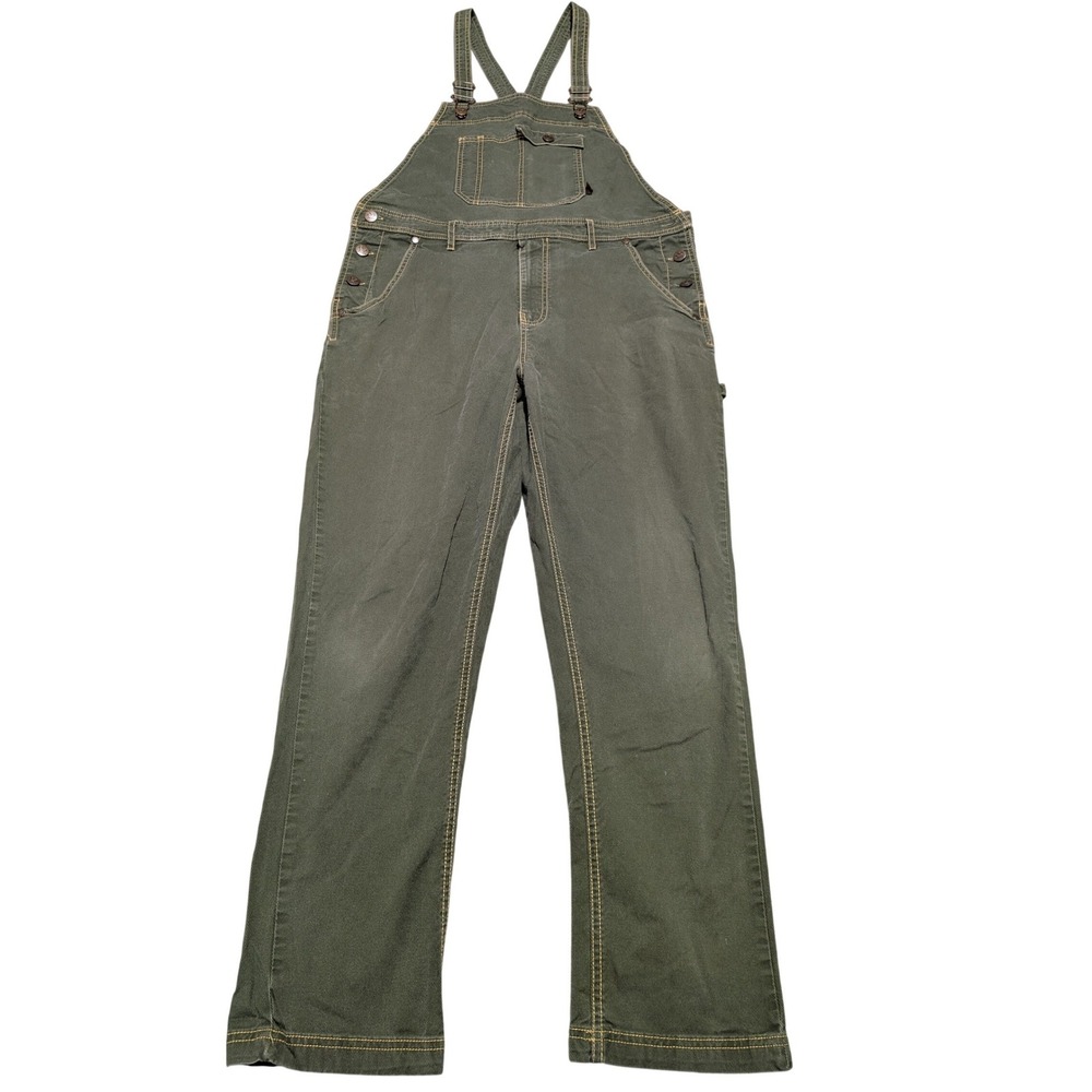 Chefwear Overalls Mens 36x29 Olive Green Bib Utility Workwear Straight Leg